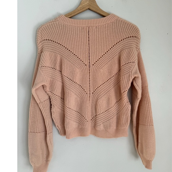 Marine Layer Cashmere Kissed Olivia Crewneck Sweater in Blush Pink - Picture 4 of 6